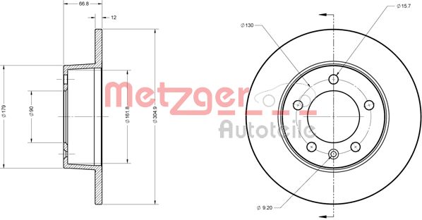 METZGER Тормозной диск 6110201