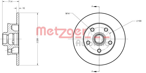 METZGER Тормозной диск 6110232