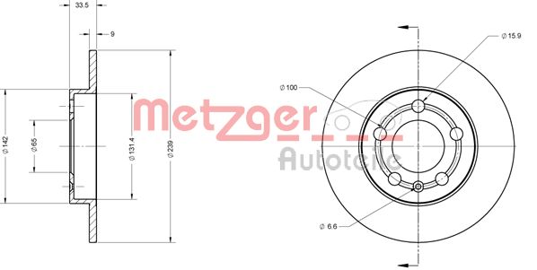 METZGER Тормозной диск 6110241