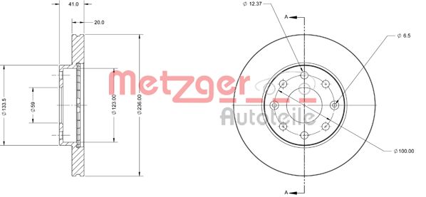 METZGER Тормозной диск 6110257