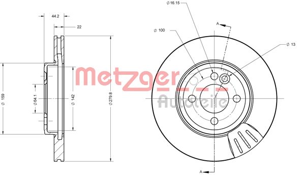 METZGER Тормозной диск 6110263