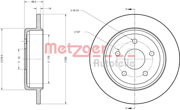 METZGER stabdžių diskas 6110278