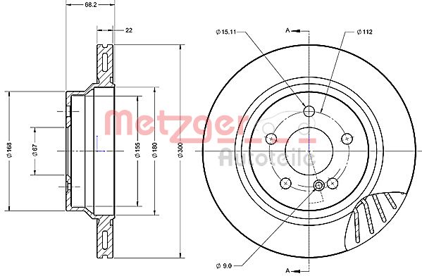 METZGER Тормозной диск 6110285