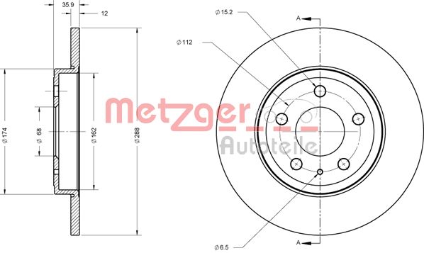 METZGER Тормозной диск 6110311
