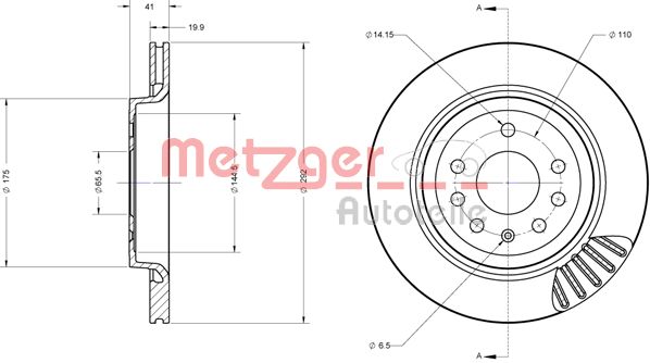 METZGER stabdžių diskas 6110362