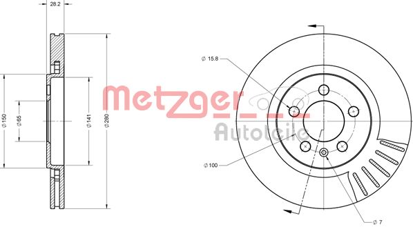 METZGER stabdžių diskas 6110385