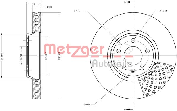 METZGER stabdžių diskas 6110425