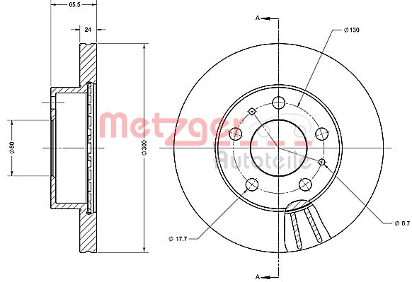 METZGER Тормозной диск 6110438