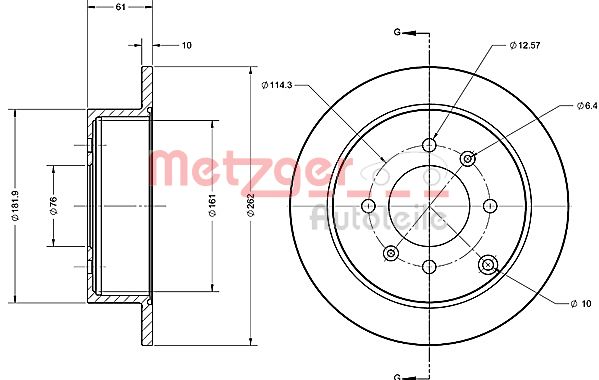 METZGER Тормозной диск 6110464