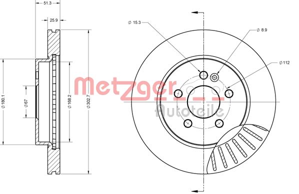 METZGER Тормозной диск 6110480