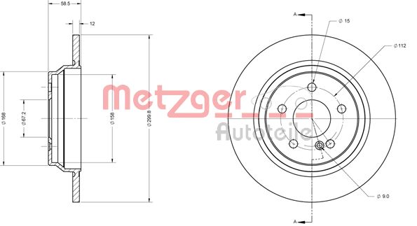 METZGER Тормозной диск 6110489