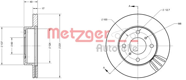 METZGER Тормозной диск 6110500