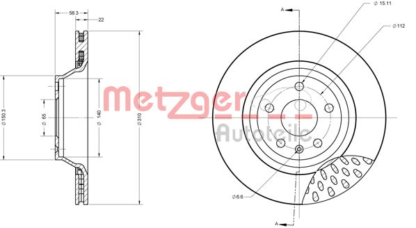 METZGER Тормозной диск 6110512