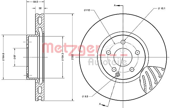 METZGER Тормозной диск 6110573