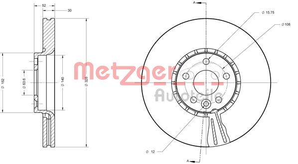 METZGER Тормозной диск 6110575
