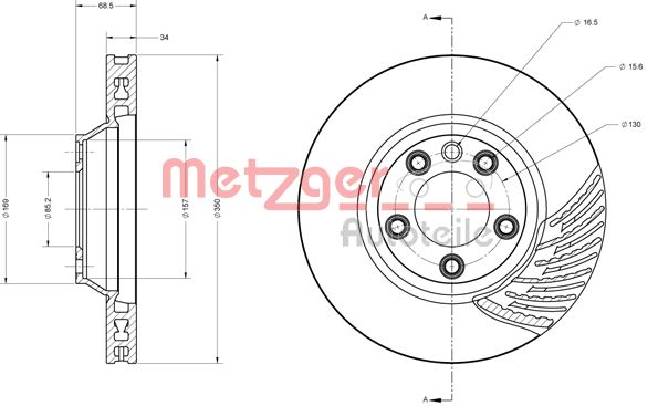 METZGER stabdžių diskas 6110592