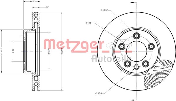 METZGER Тормозной диск 6110594