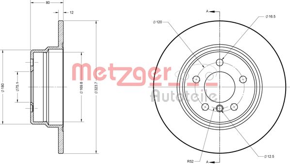 METZGER Тормозной диск 6110606