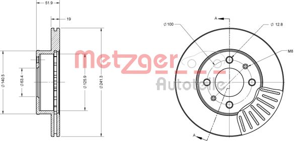 METZGER Тормозной диск 6110618