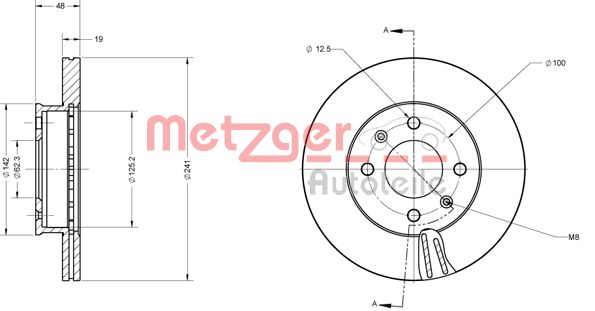 METZGER Тормозной диск 6110626