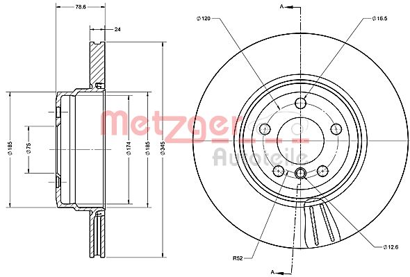 METZGER Тормозной диск 6110632