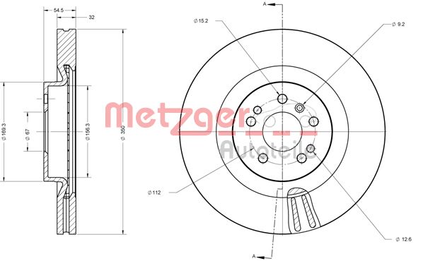 METZGER stabdžių diskas 6110635