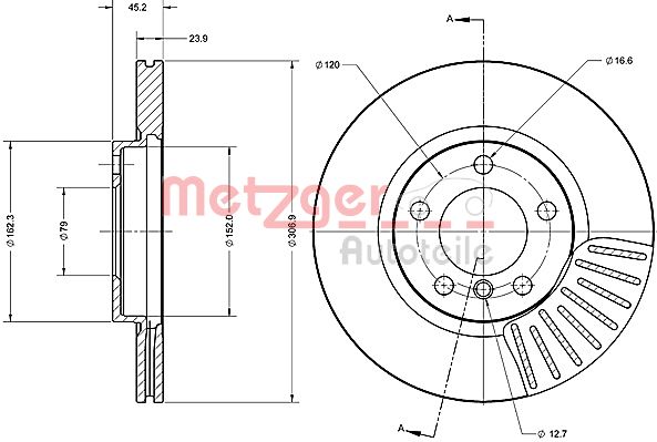 METZGER Тормозной диск 6110691