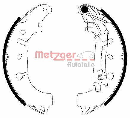 METZGER stabdžių trinkelių komplektas MG 201