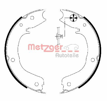 METZGER Комплект тормозных колодок, стояночная тормозная с MG 203