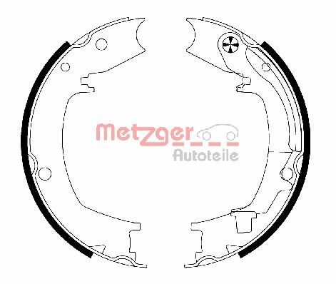 METZGER Комплект тормозных колодок, стояночная тормозная с MG 204