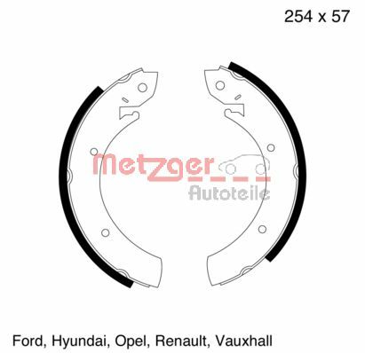 METZGER Комплект тормозных колодок MG 325