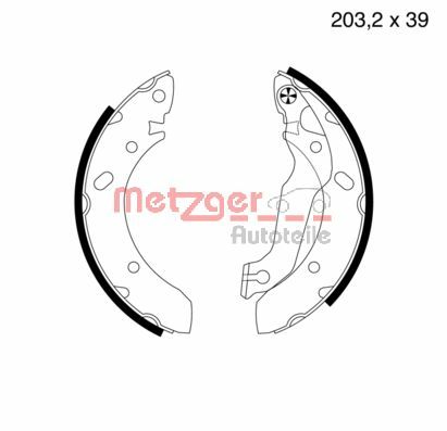 METZGER Комплект тормозных колодок MG 576