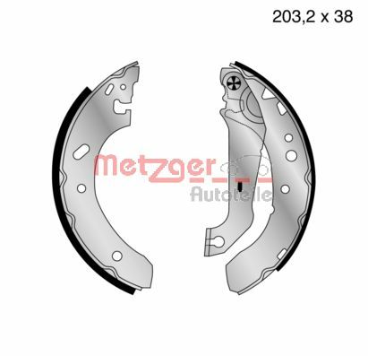 METZGER stabdžių trinkelių komplektas MG 640