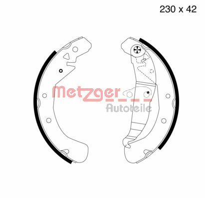 METZGER Комплект тормозных колодок MG 672