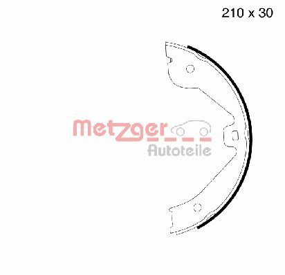 METZGER stabdžių trinkelių komplektas, stovėjimo stabdis MG 790