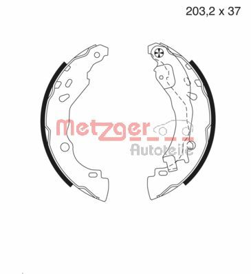 METZGER stabdžių trinkelių komplektas MG 982
