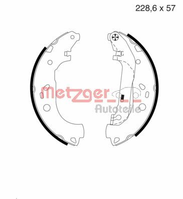 METZGER stabdžių trinkelių komplektas MG 983