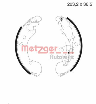 METZGER stabdžių trinkelių komplektas MG 985