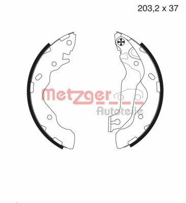 METZGER stabdžių trinkelių komplektas MG 987