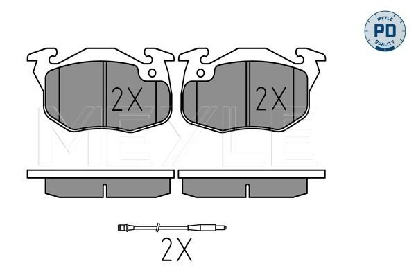 MEYLE Комплект тормозных колодок, дисковый тормоз 025 209 0518/PD
