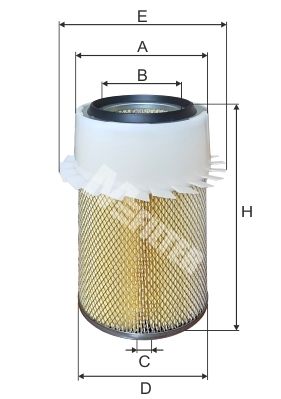 MFILTER Воздушный фильтр A 829