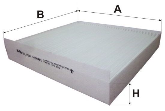 MFILTER filtras, salono oras K 9081