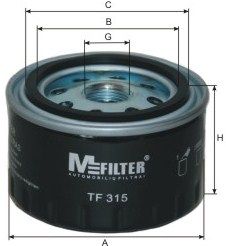 MFILTER alyvos filtras TF 315