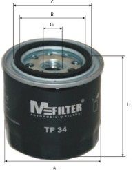 MFILTER alyvos filtras TF 34