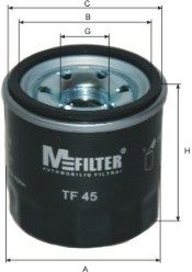 MFILTER alyvos filtras TF 45