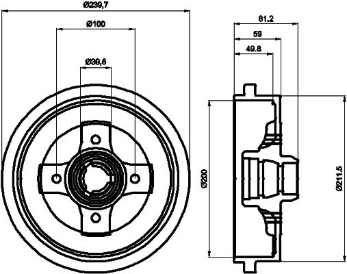 MINTEX stabdžių būgnas MBD040