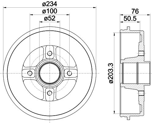 MINTEX Тормозной барабан MBD044