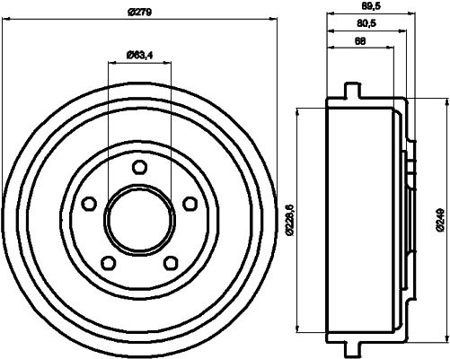 MINTEX Тормозной барабан MBD260