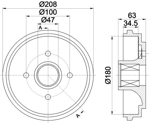 MINTEX Тормозной барабан MBD292