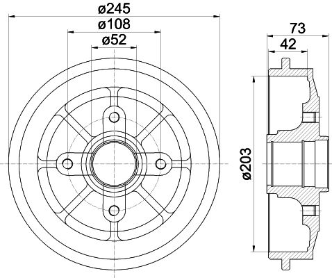 MINTEX Тормозной барабан MBD304